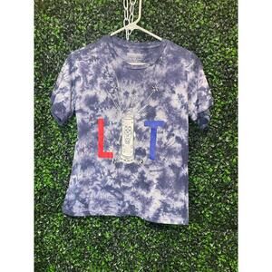 Sponge Bob Blue Tie Dye T-Shirt Boys L